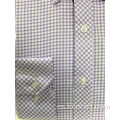 Camisa de hombre de algodón teñido en hilo de alta calidad